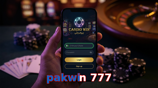Main screen of Pakwin 777 login page for PK players